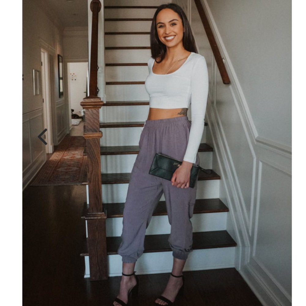 NWT Pocketed Long Parachute Joggers
